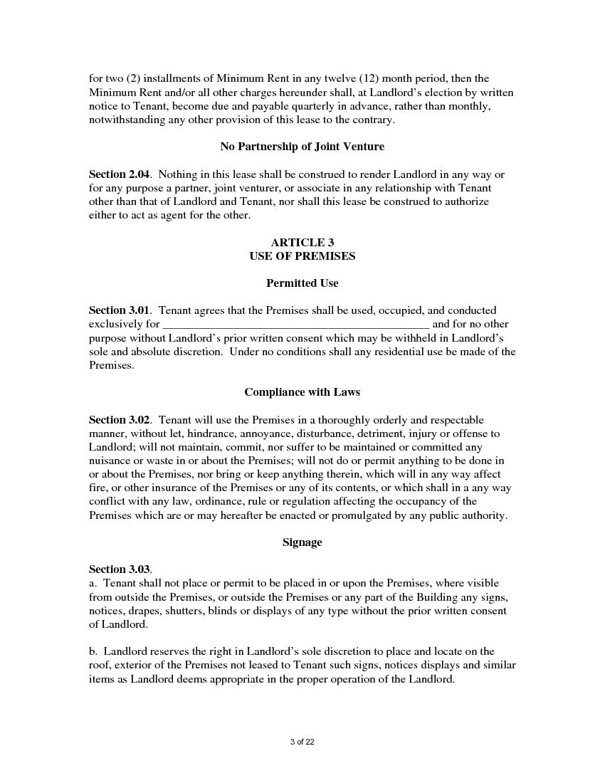 26 free commercial lease agreement templates templatelab 26 free