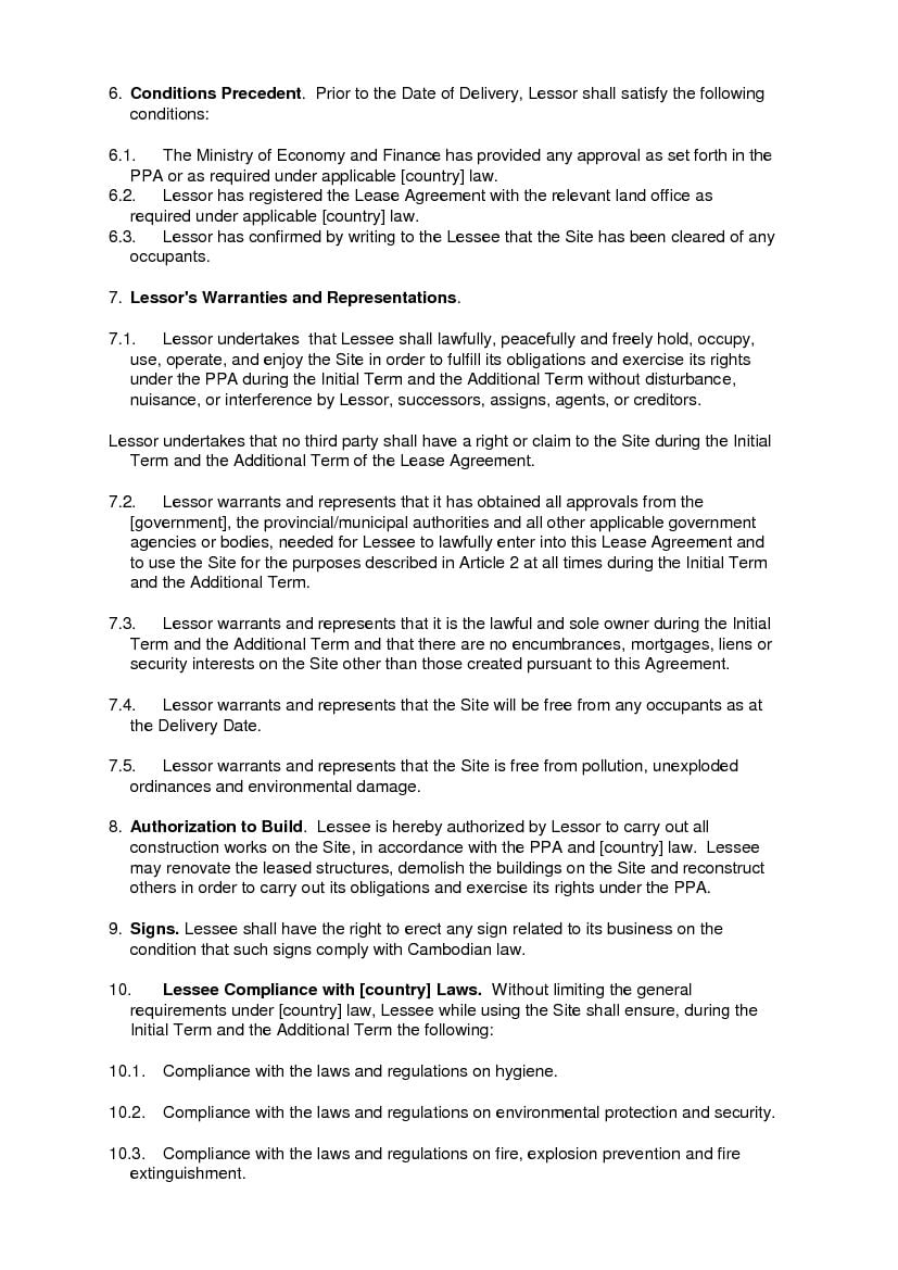 download free land lease agreement printable lease agreement