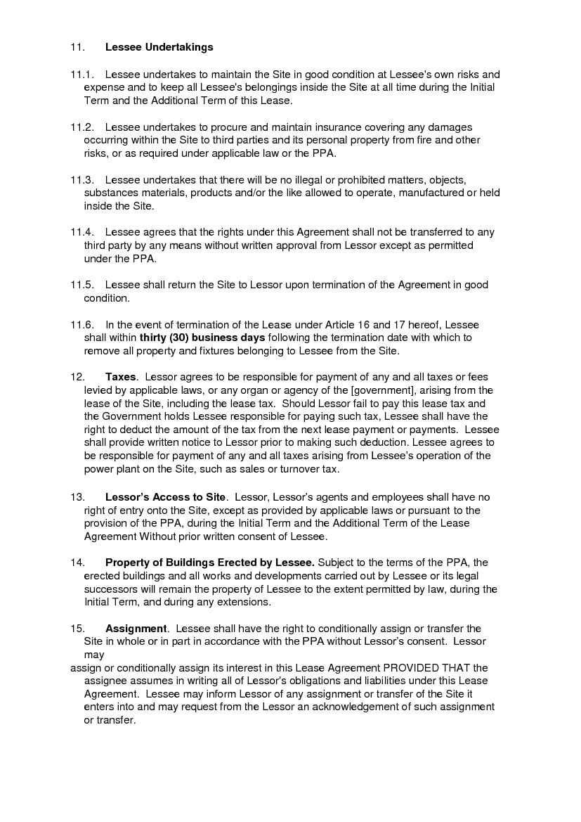 download free land lease agreement printable lease agreement