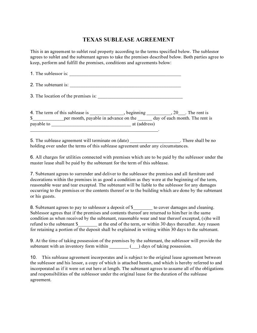 download-free-texas-sublease-agreement-printable-lease-agreement