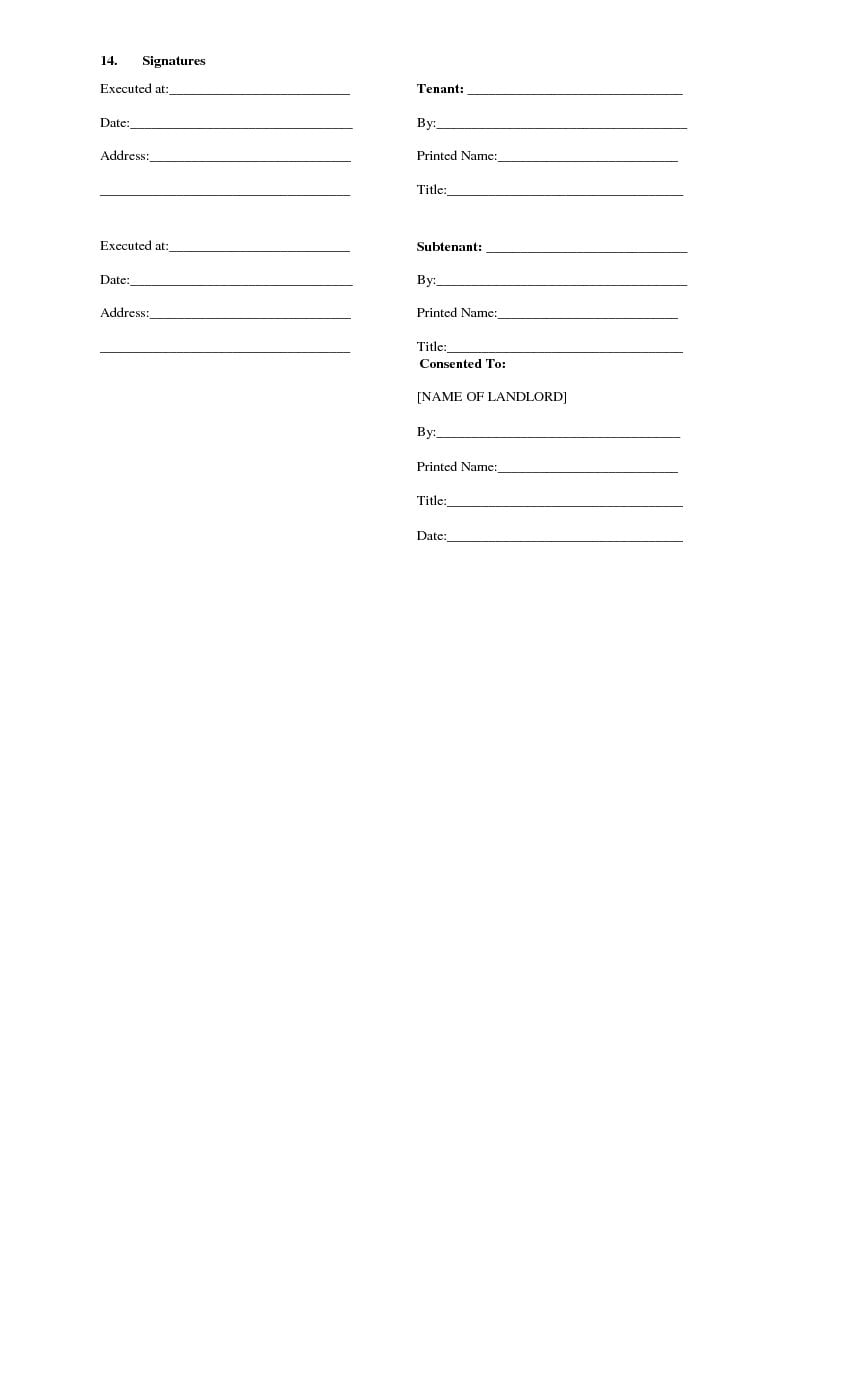 download free texas sublease agreement commercial printable lease